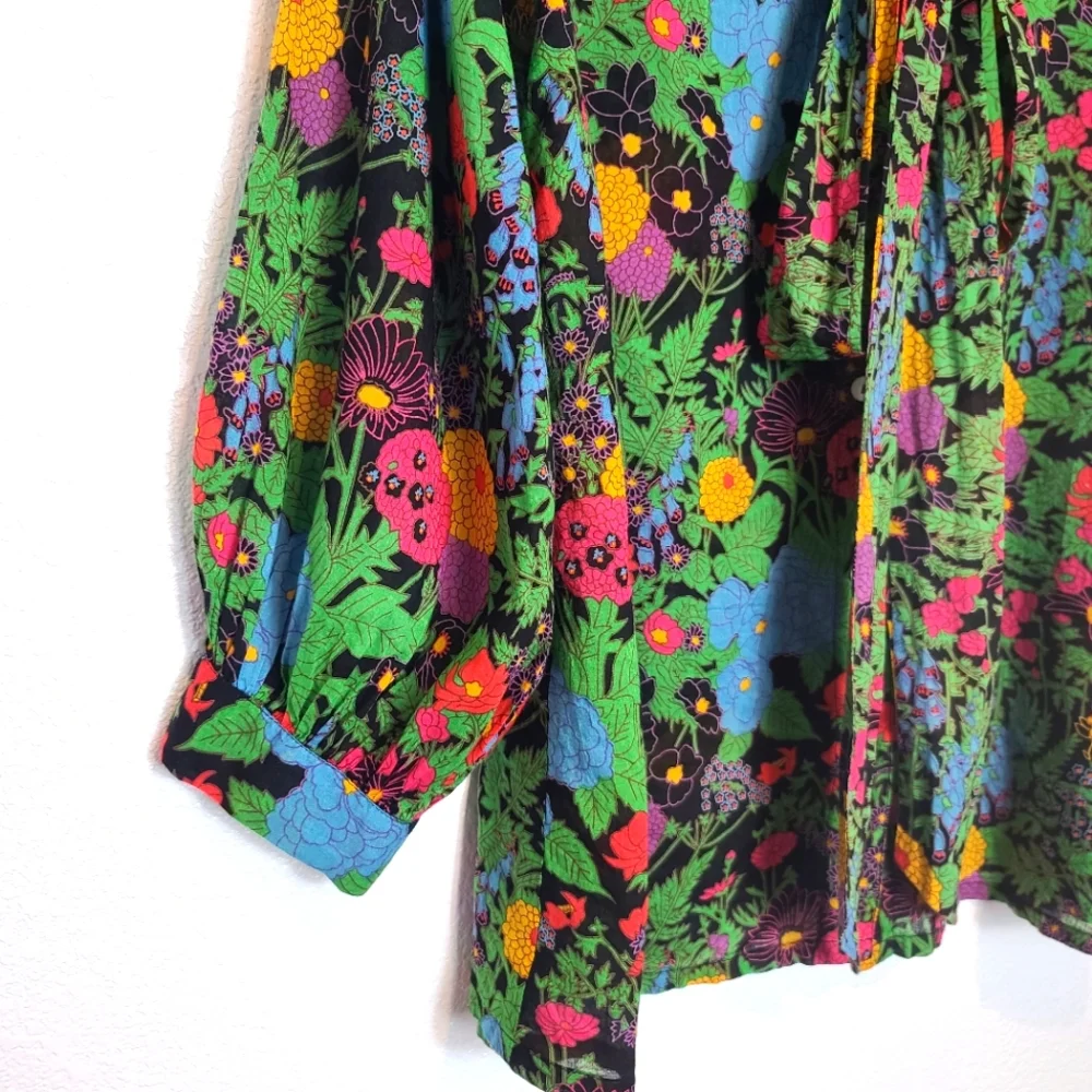 Anthropologie Mille Blair Blouse Top In Botanica Size Small - Picture 9 of 13